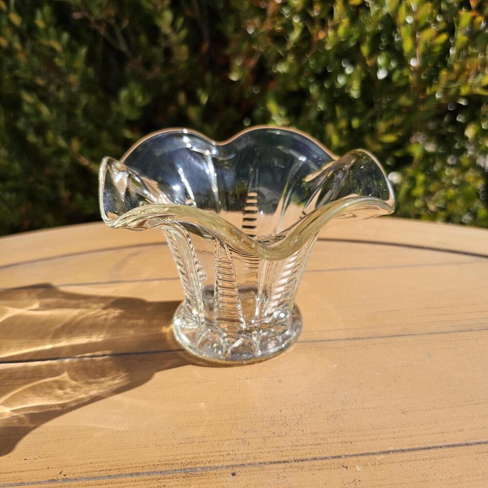 Vintage Towers Clear Glass Posy Vase by Matthew Turnbull of Sunderland England